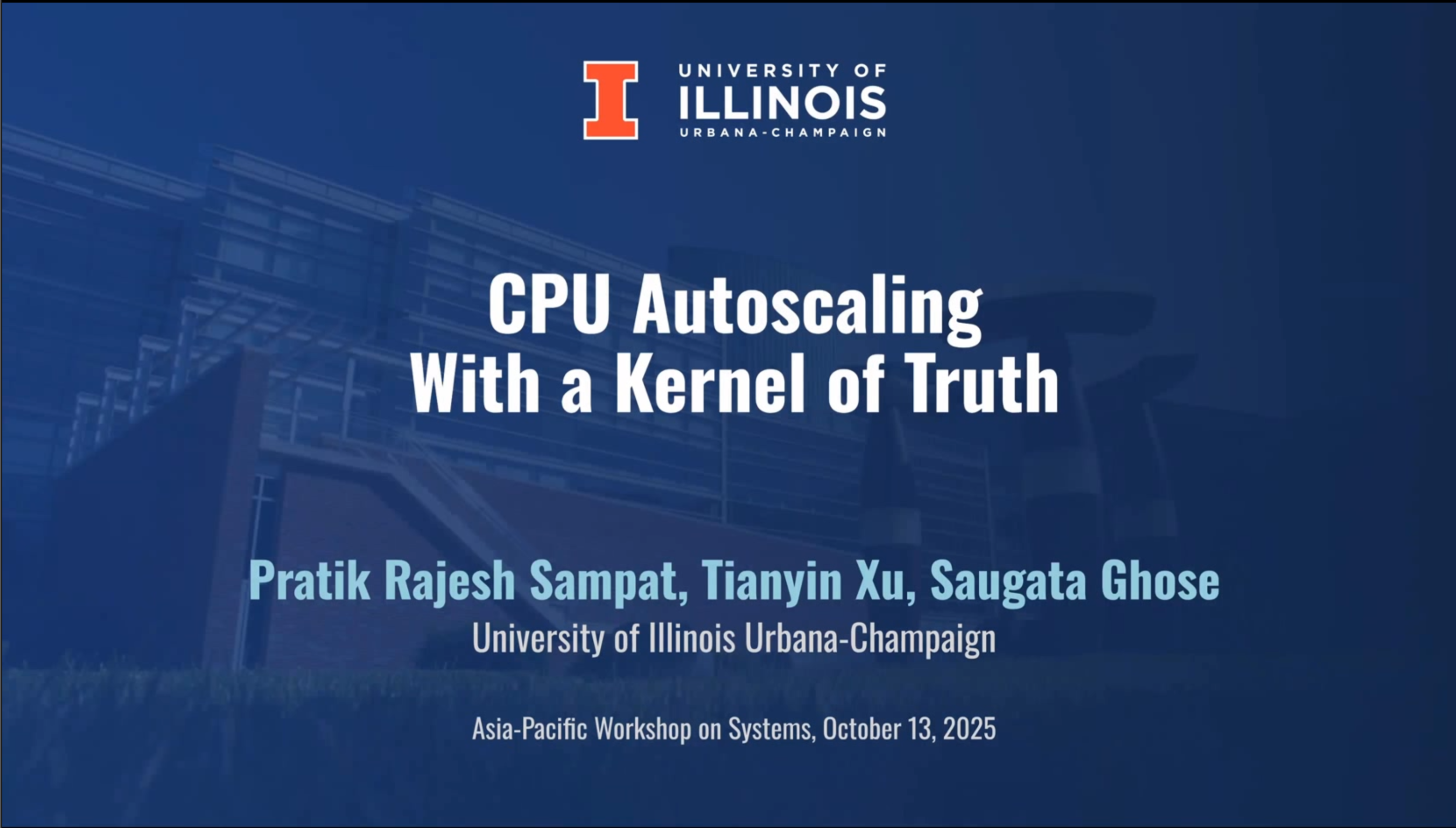 Confernce Talk: CPU Autoscaling With a Kernel of Truth APSys'25